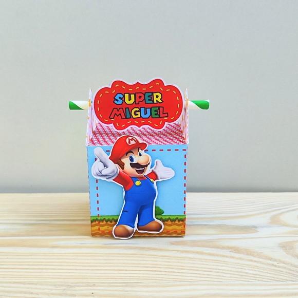 Kit Festa 20 Caixas Personalizadas Super Mario