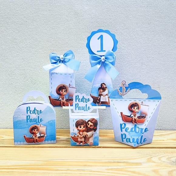 Kit Festa 20 Caixas Personalizadas Tu És Pedro
