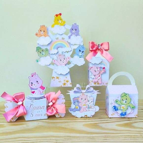 Kit Festa 20 Caixas Personalizadas Ursinhos Carinhosos