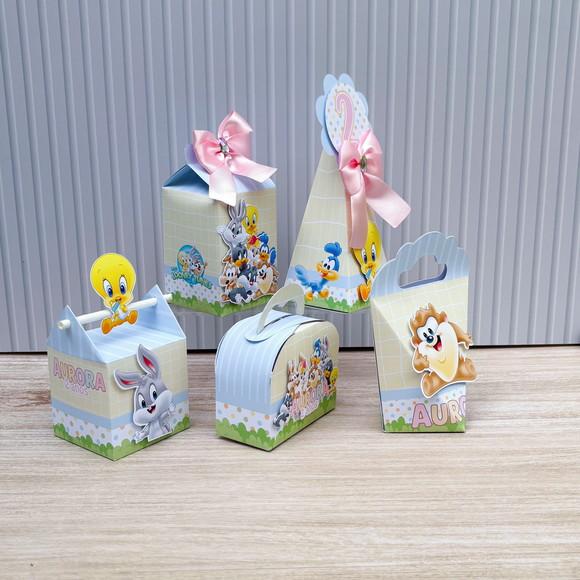 Kit Festa 30 Caixas Personalizadas Baby Looney Tunes Menina