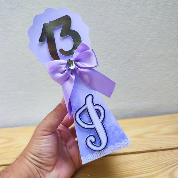 Kit Festa 30 Caixas Personalizadas Lilás e Prata