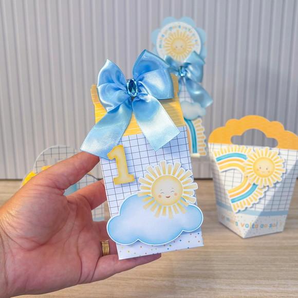 Kit Festa 30 Caixas Personalizadas Primeira Volta ao Sol