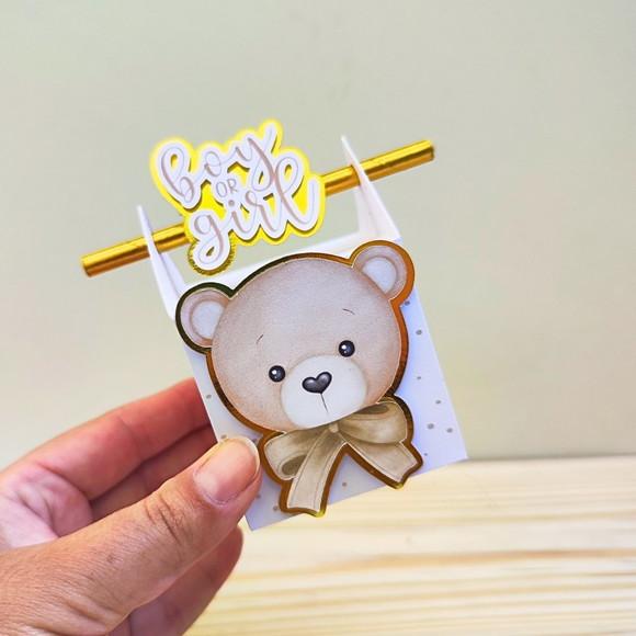 Kit Festa 30 Caixas Personalizadas Semi Luxo Chá Revelação