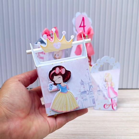 Kit Festa 40 Caixas Personalizadas as Princesas Disney