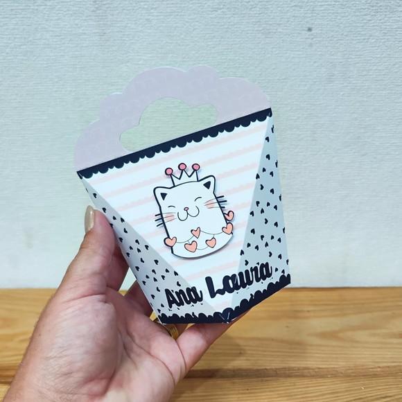 Kit Festa 40 Caixas Personalizadas Gatinha Cute - Gatos