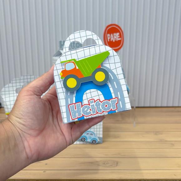 Kit Festa 40 Caixas Personalizadas Meios de Transportes