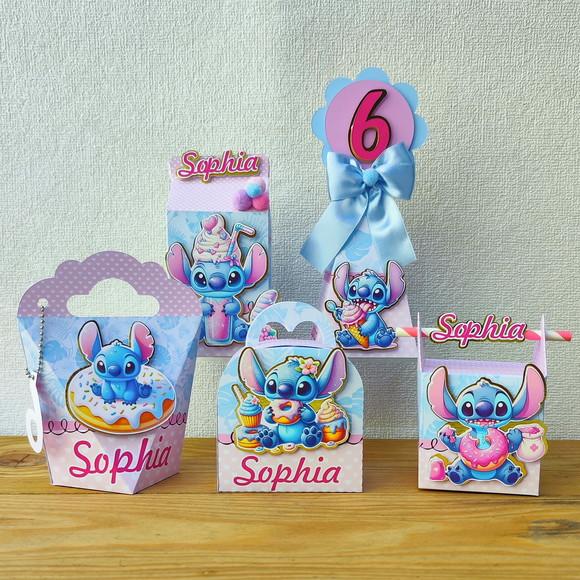 Kit Festa 40 Caixas Personalizadas Semi Luxo Stitch Doceria