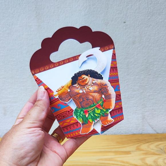Kit Festa 50 Caixas Personalizadas Moana 2