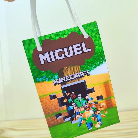 Sacola para Lembrancinha Minecraft
