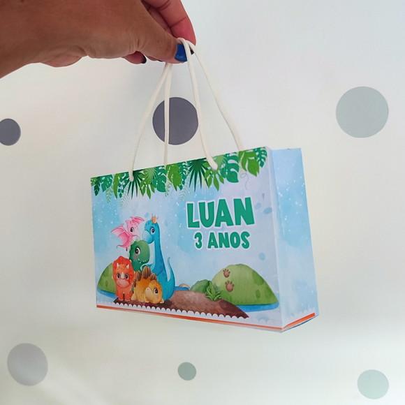 Sacola Tamanho G Personalizada Dinossauro Baby