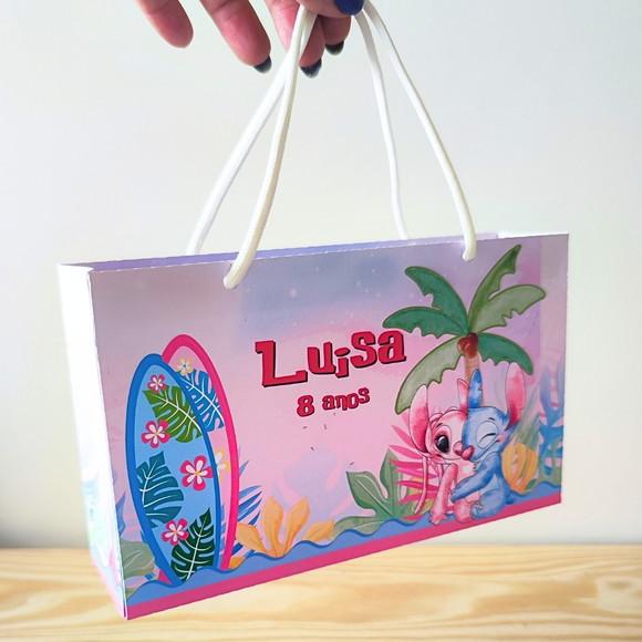 Sacola Tamanho G Personalizada Lilo e Stitch