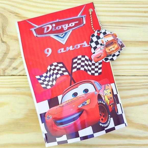 Saquinho Metalizado Carros Disney com Tag