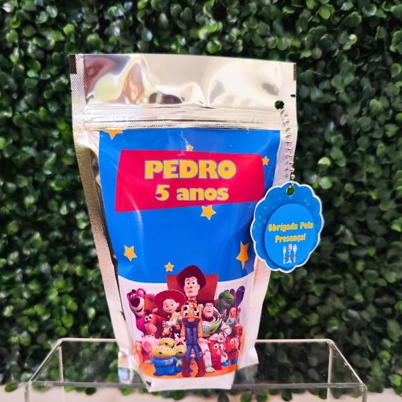 Saquinho Metalizado Toy Story Médio com Tag