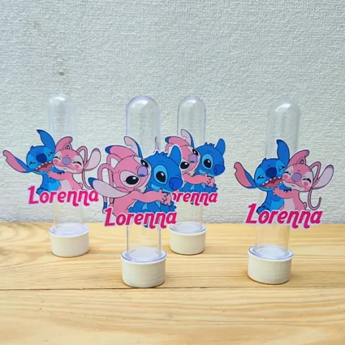 Aplique para Tubete Stitch e Angel