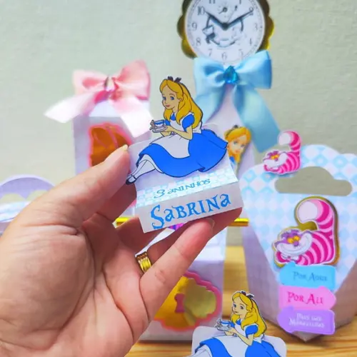 Bis Duplo Personalizado Alice no Pais das Maravilhas