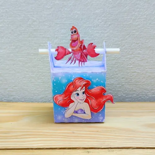 Caixa Canudo a Pequena Sereia - Ariel