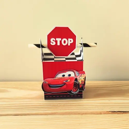 Caixa Canudo Carros Disney