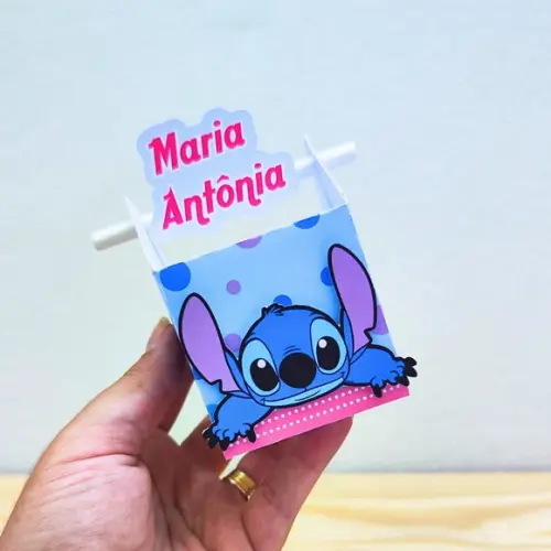 Caixa Canudo Lilo e Stitch