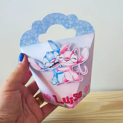 Caixa Coração Lilo e Stitch