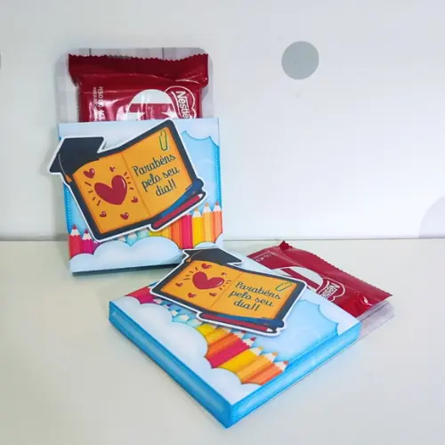 Caixa para Chocolate Kitkat Dia do Professor