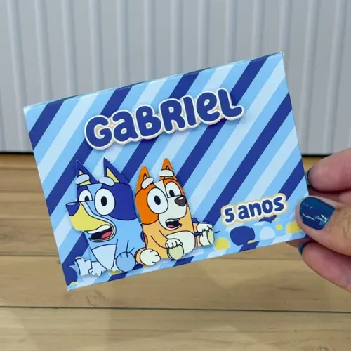 Caixa Personalizada Bluey para Kitkat