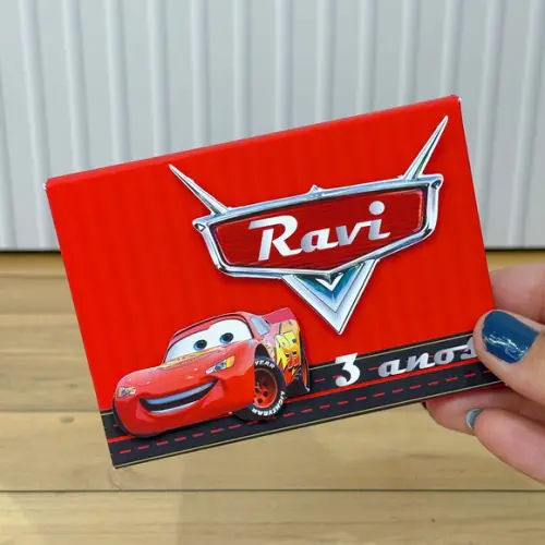 Caixa Personalizada Carros Disney para Kitkat