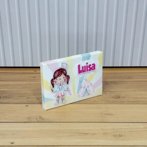 Caixa Personalizada Circo Rosa Aquarela para Kitkat