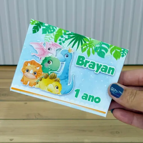 Caixa Personalizada Dino Baby para Kitkat