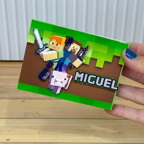 Caixa Personalizada Minecraft para Kitkat