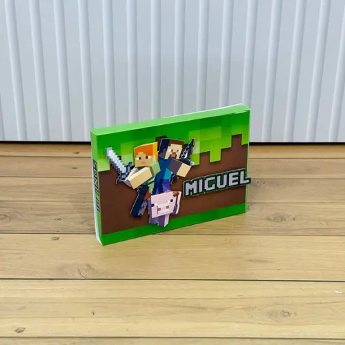 Caixa Personalizada Minecraft para Kitkat
