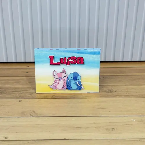 Caixa Personalizada Stitch e Angel para Kitkat