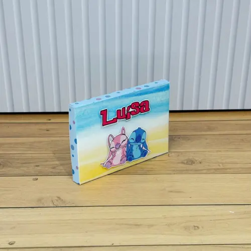 Caixa Personalizada Stitch e Angel para Kitkat