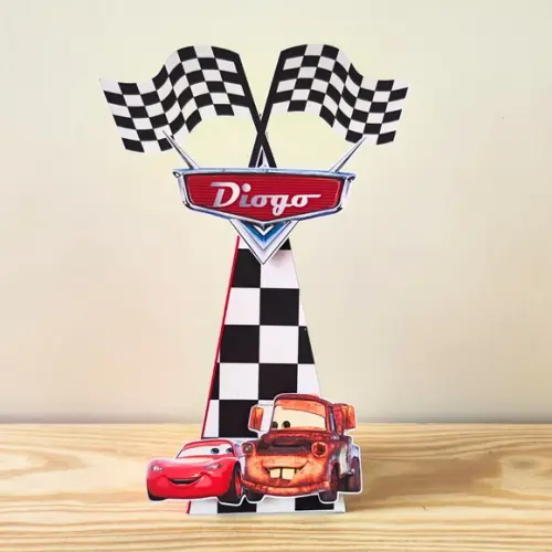 Caixa Pirâmide Carros Disney