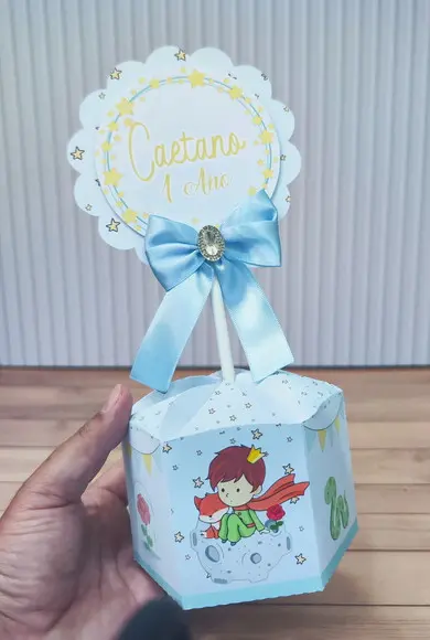 Centro de Mesa Sextavado o Pequeno Príncipe