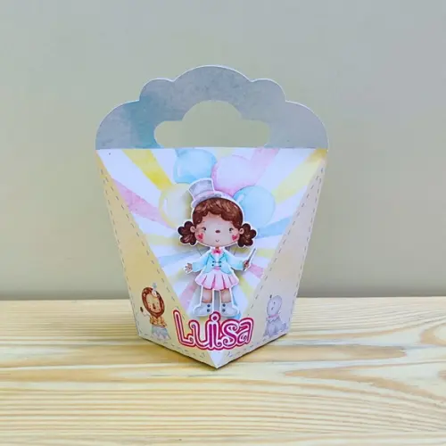 Kit 30 Caixas Personalizadas Circo Rosa