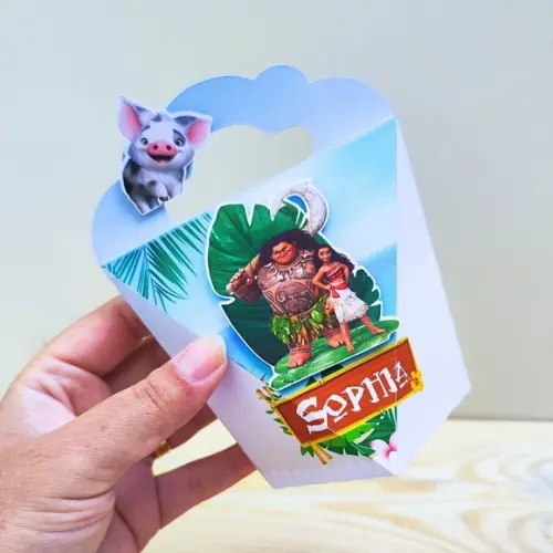 Kit 30 Caixas Personalizadas Moana