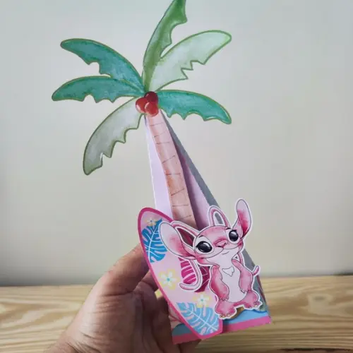 Kit 30 Caixas Personalizadas Stitch e Angel