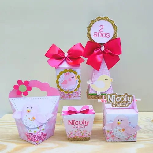 Kit 40 Caixas Personalizadas Jardim Encantado