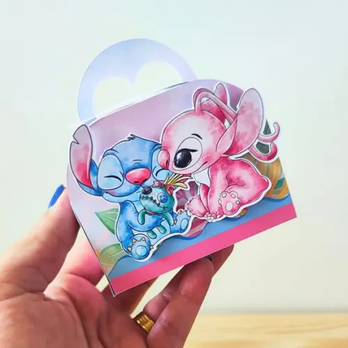 Kit 40 Caixas Personalizadas Lilo e Stitch