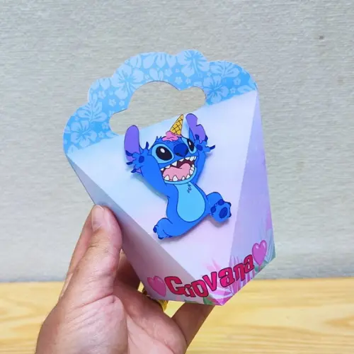 Kit 40 Caixas Personalizadas Stitch