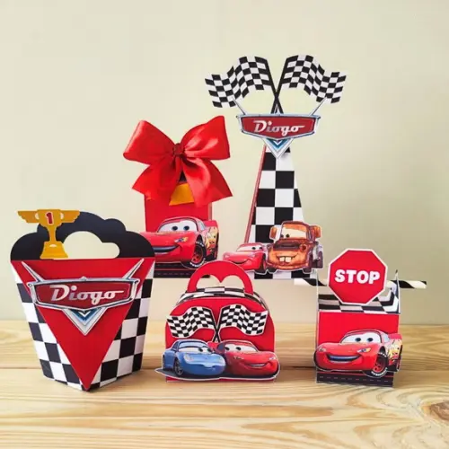 Kit 50 Caixas Personalizadas Carros Disney