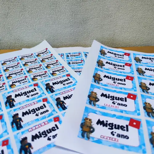 Kit 71 Etiquetas Adesivas Escolares Diversos Materiais