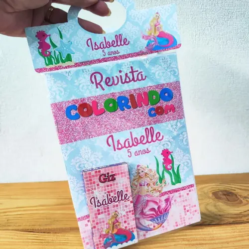 Kit de Colorir para Lembrancinha Barbie Sereia