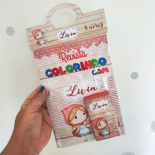 Kit de Colorir para Lembrancinha Chapeuzinho Vermelho