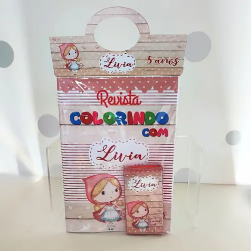 Kit de Colorir para Lembrancinha Chapeuzinho Vermelho