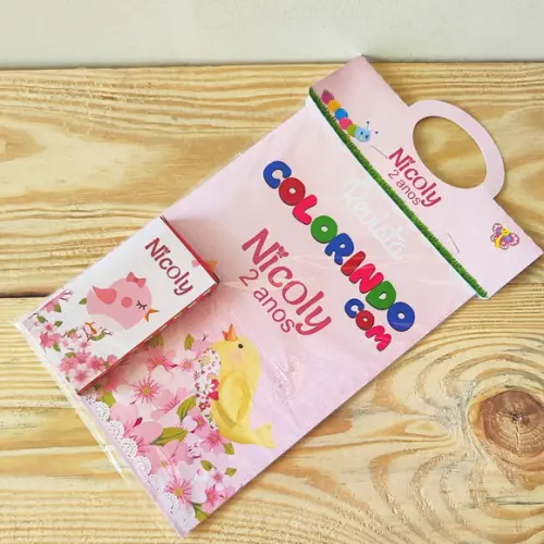Kit de Colorir para Lembrancinha Jardim Encantado