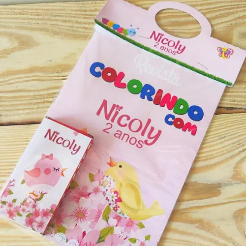 Kit de Colorir para Lembrancinha Jardim Encantado