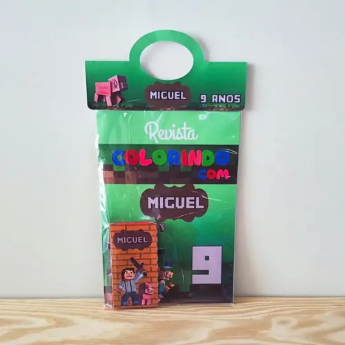 Kit de Colorir para Lembrancinha Minecraft