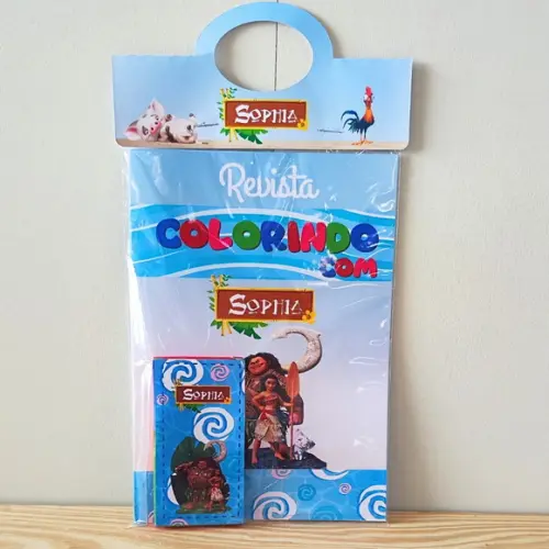 Kit de Colorir para Lembrancinha Moana