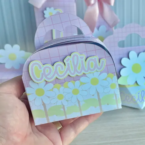 Kit Festa 15 Caixas Personalizada as Margarida Rosa